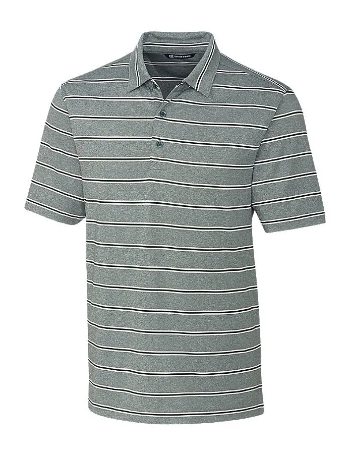 Cutter & Buck Men's Forge Heathered Stripe Stretch Polo