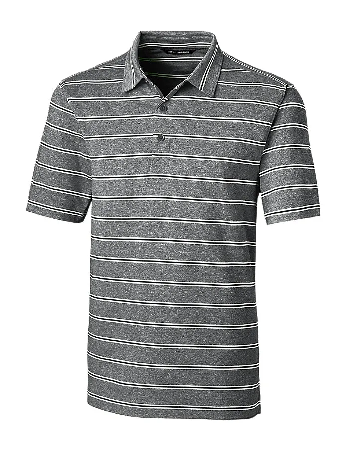Cutter & Buck Men's Forge Heathered Stripe Stretch Polo