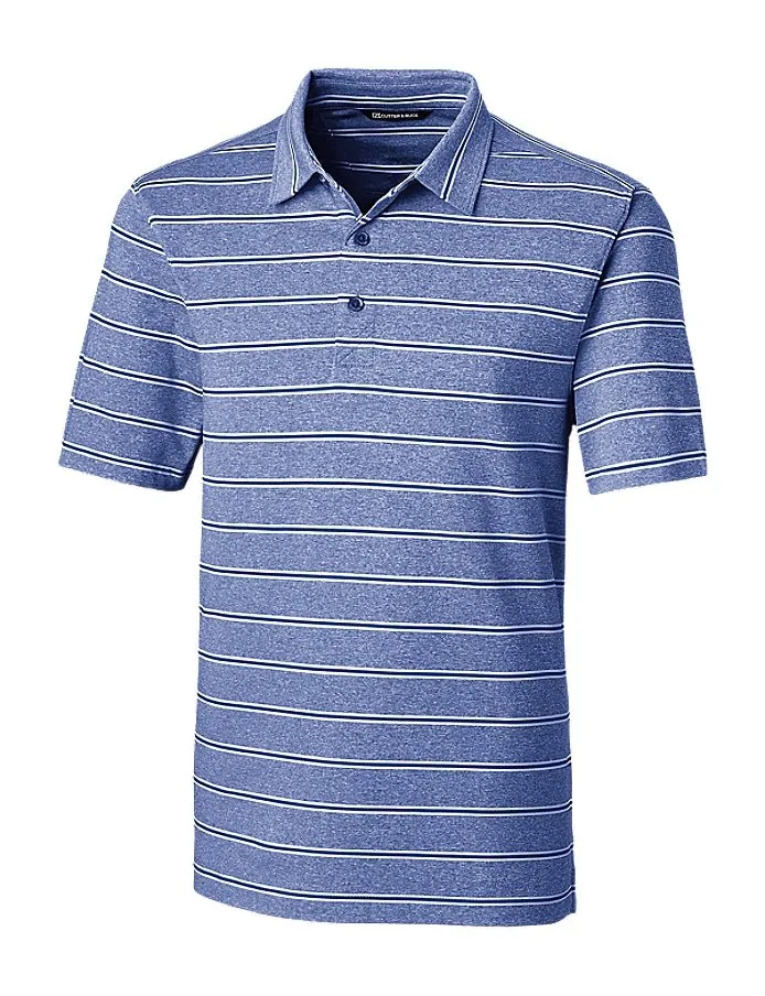 Cutter & Buck Men's Forge Heathered Stripe Stretch Polo