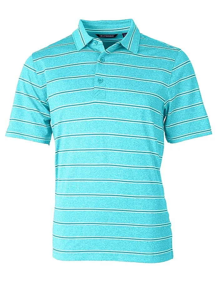 Cutter & Buck Men's Forge Heathered Stripe Stretch Polo