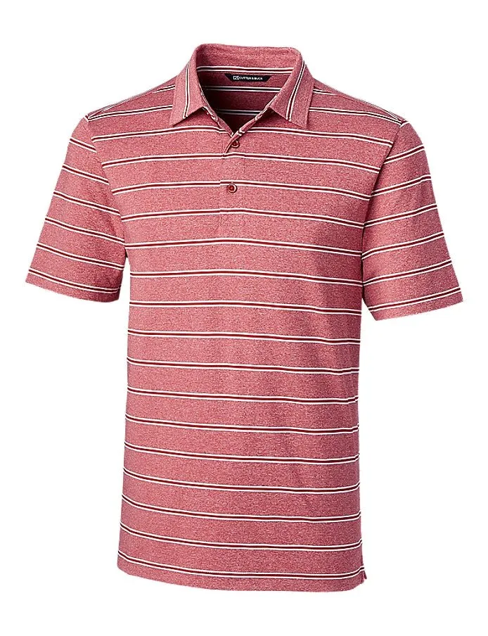 Cutter & Buck Men's Forge Heathered Stripe Stretch Polo