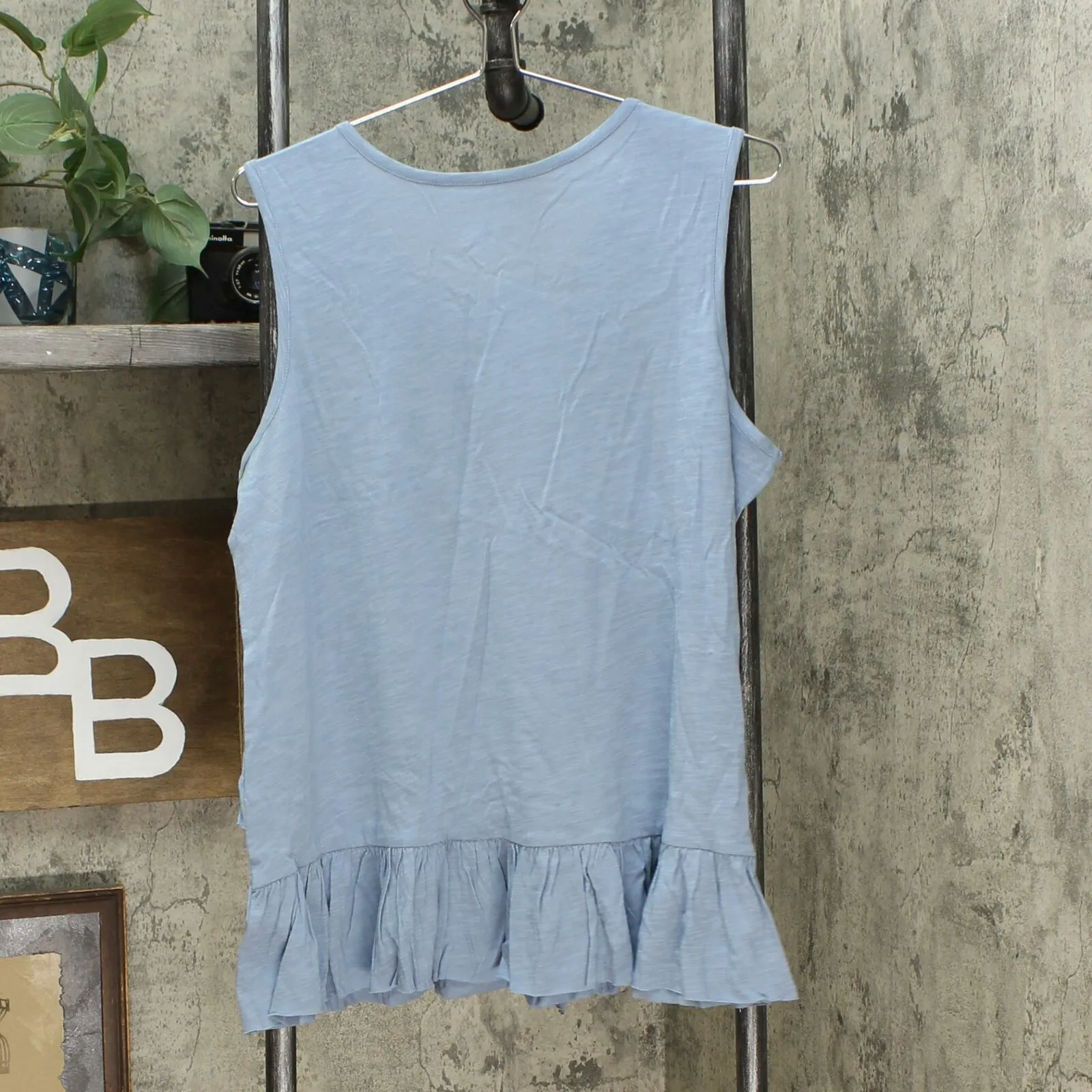 DG2 by Diane Gilman Women's Asymmetric Ruffle Tank Top