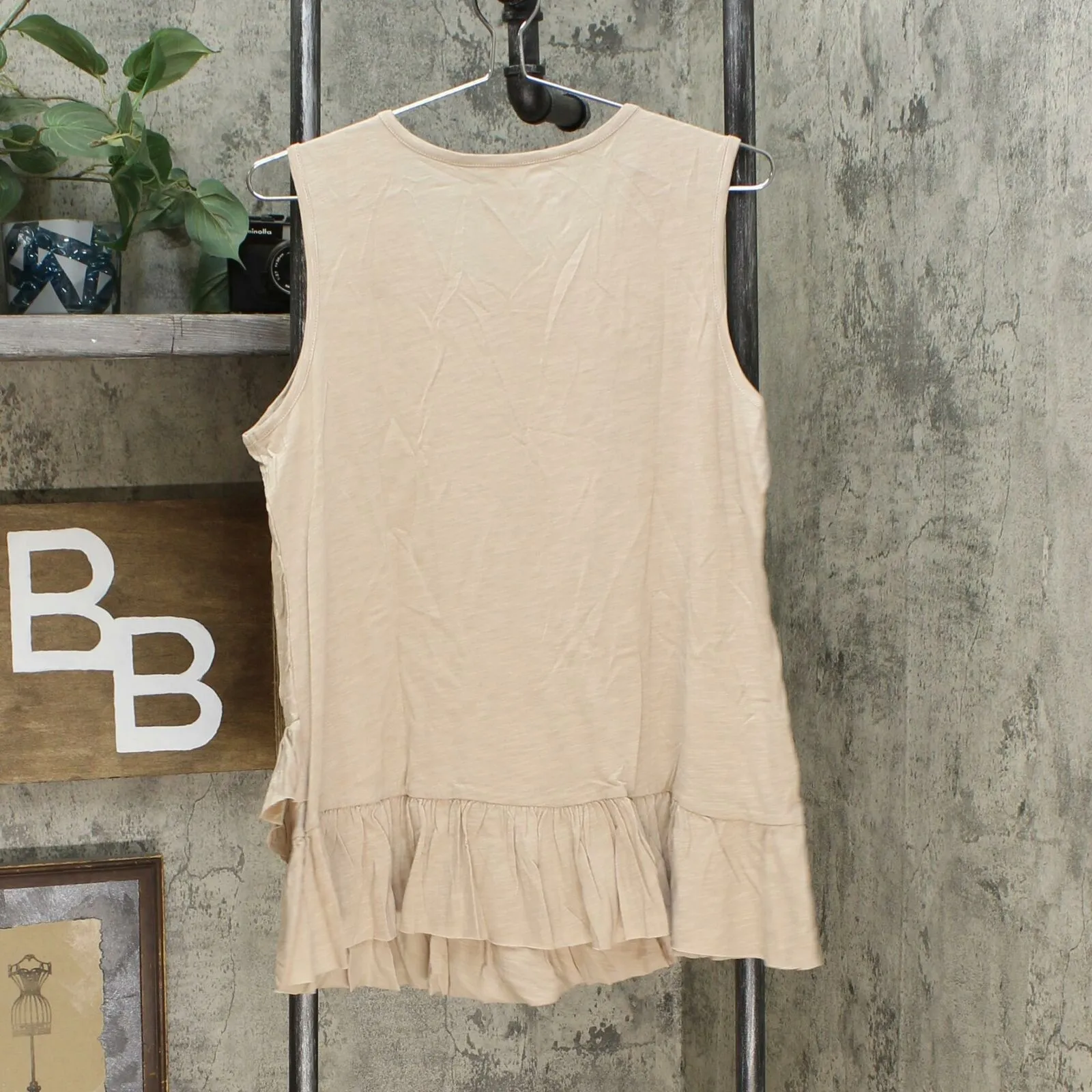 DG2 by Diane Gilman Women's Asymmetric Ruffle Tank Top