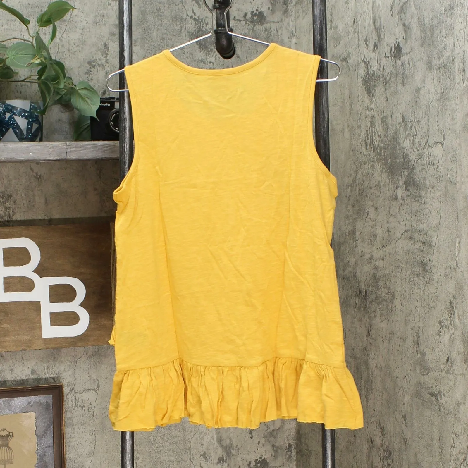 DG2 by Diane Gilman Women's Asymmetric Ruffle Tank Top
