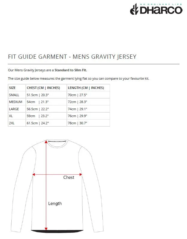 DHaRCO Mens Long Sleeve Gravity Jersey - Shadow