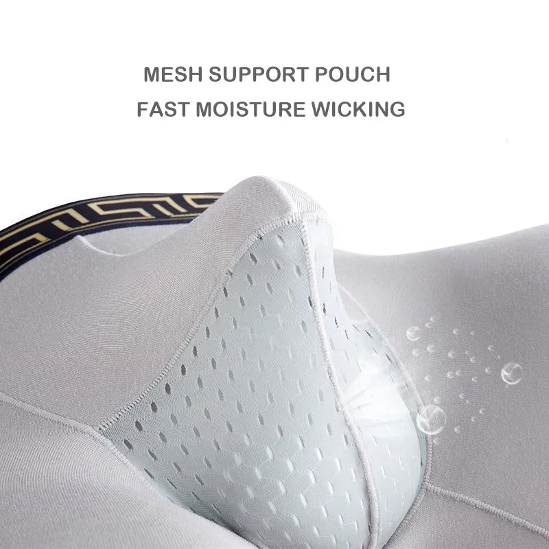 Dual Pouch - Men's Patterned Waistband Modal Underwear (3-Pack) JEWYEE 8002