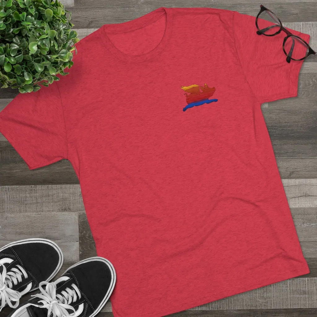 E-2 Sunset Theme - "Fo's Do It From Behind" Men's Tri-Blend Crew Tee