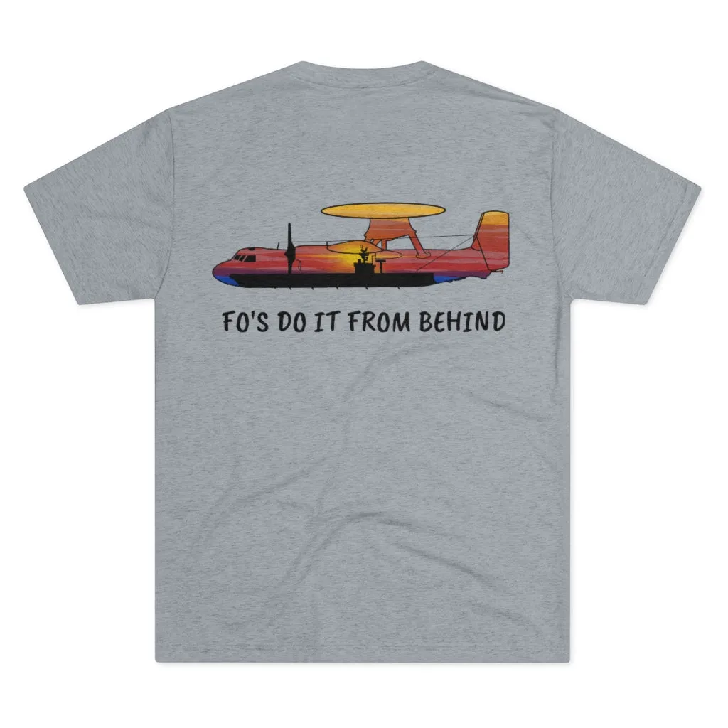 E-2 Sunset Theme - "Fo's Do It From Behind" Men's Tri-Blend Crew Tee