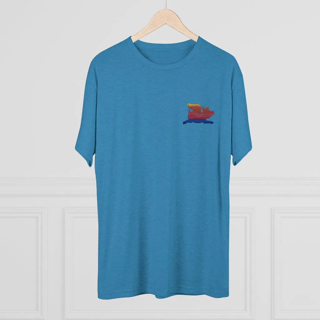 E-2 Sunset Theme - "Fo's Do It From Behind" Men's Tri-Blend Crew Tee