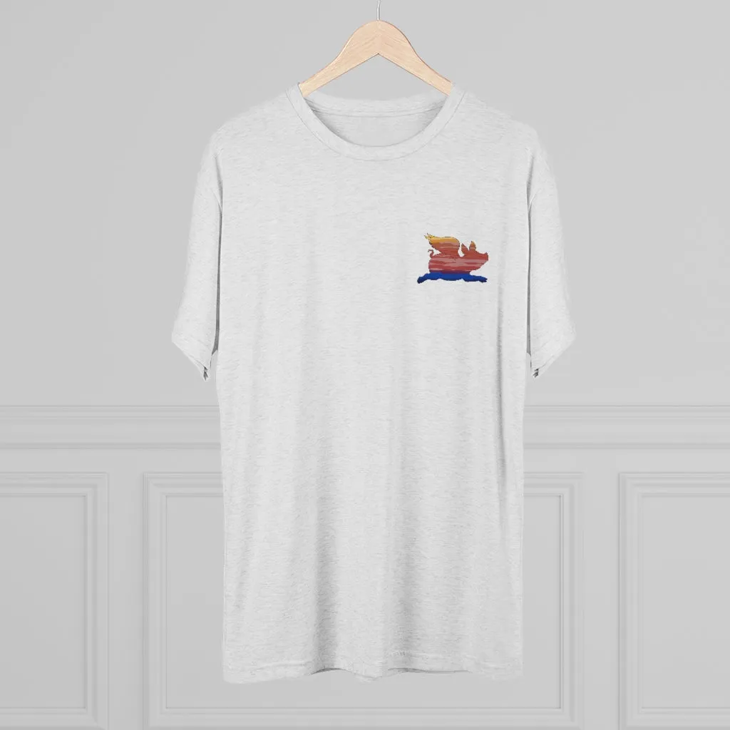 E-2 Sunset Theme - "Fo's Do It From Behind" Men's Tri-Blend Crew Tee