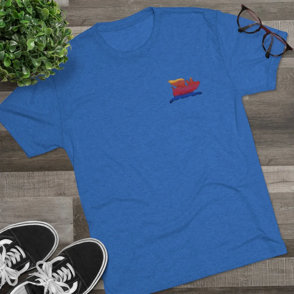 E-2 Sunset Theme - "Fo's Do It From Behind" Men's Tri-Blend Crew Tee