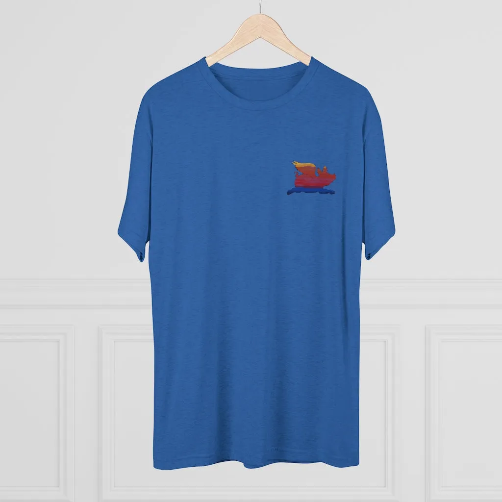 E-2 Sunset Theme - "Fo's Do It From Behind" Men's Tri-Blend Crew Tee