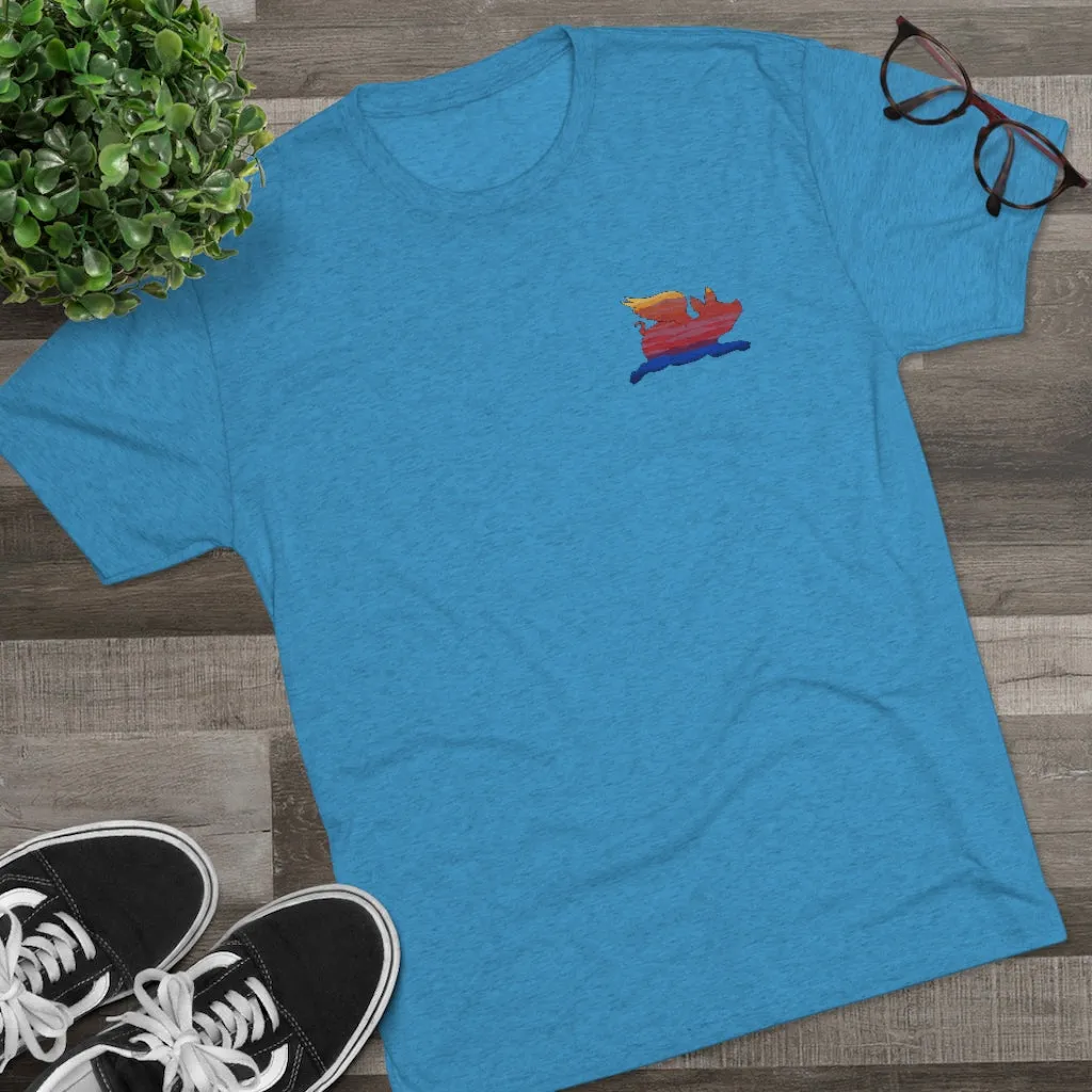 E-2 Sunset Theme - "Fo's Do It From Behind" Men's Tri-Blend Crew Tee