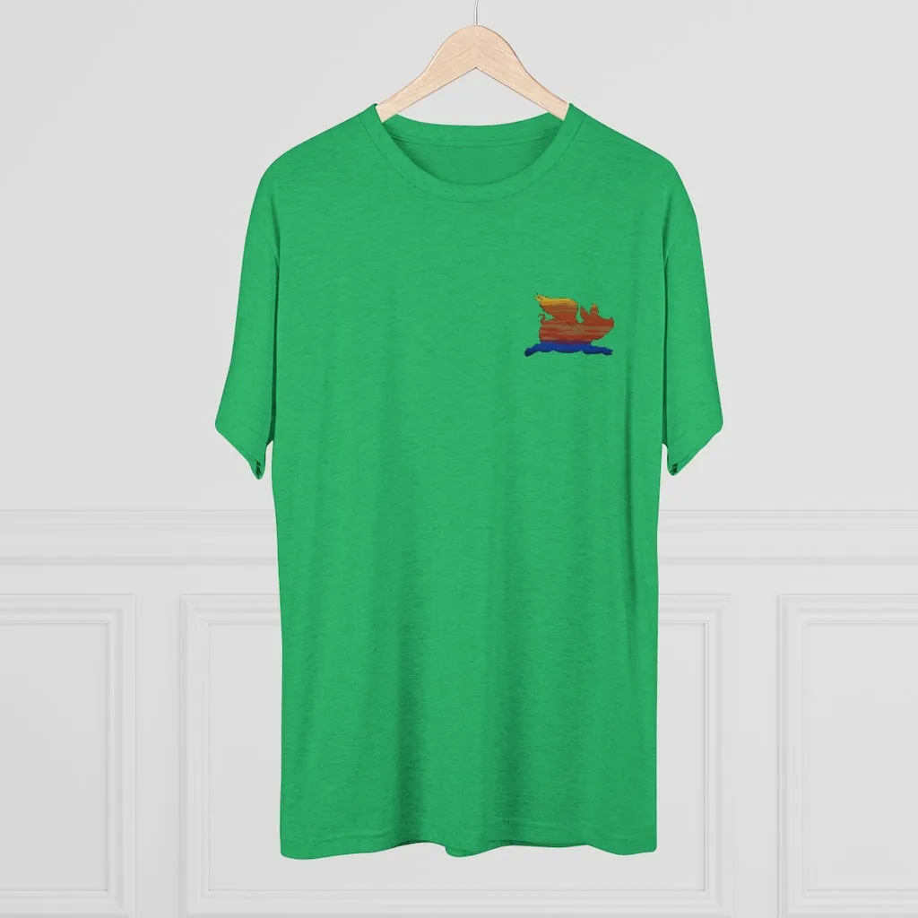 E-2 Sunset Theme - "Fo's Do It From Behind" Men's Tri-Blend Crew Tee