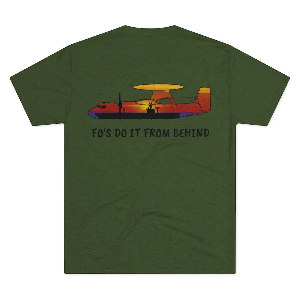 E-2 Sunset Theme - "Fo's Do It From Behind" Men's Tri-Blend Crew Tee