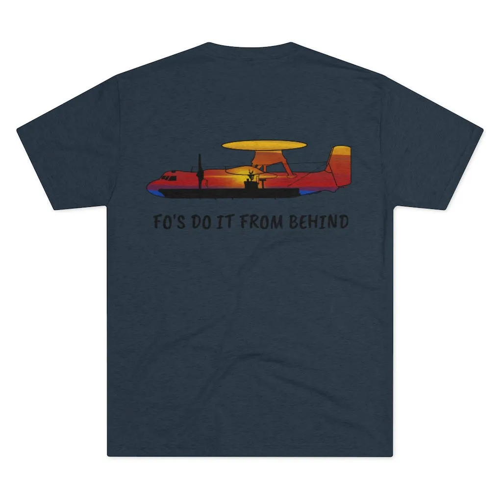 E-2 Sunset Theme - "Fo's Do It From Behind" Men's Tri-Blend Crew Tee