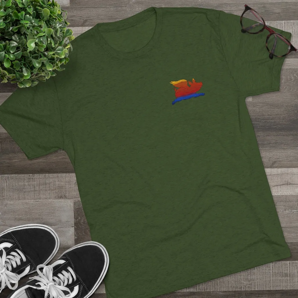 E-2 Sunset Theme - "Fo's Do It From Behind" Men's Tri-Blend Crew Tee