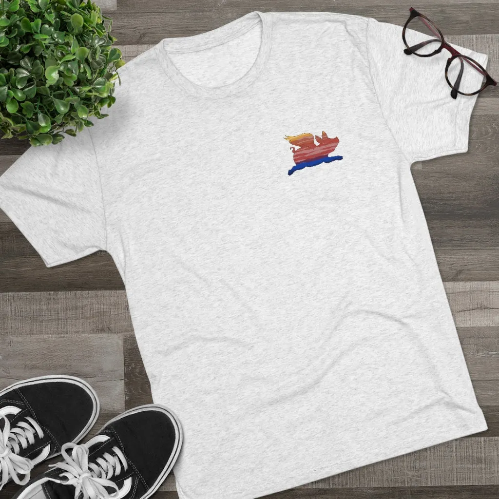 E-2 Sunset Theme - "Fo's Do It From Behind" Men's Tri-Blend Crew Tee