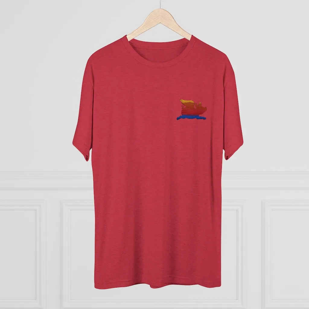 E-2 Sunset Theme - "Fo's Do It From Behind" Men's Tri-Blend Crew Tee