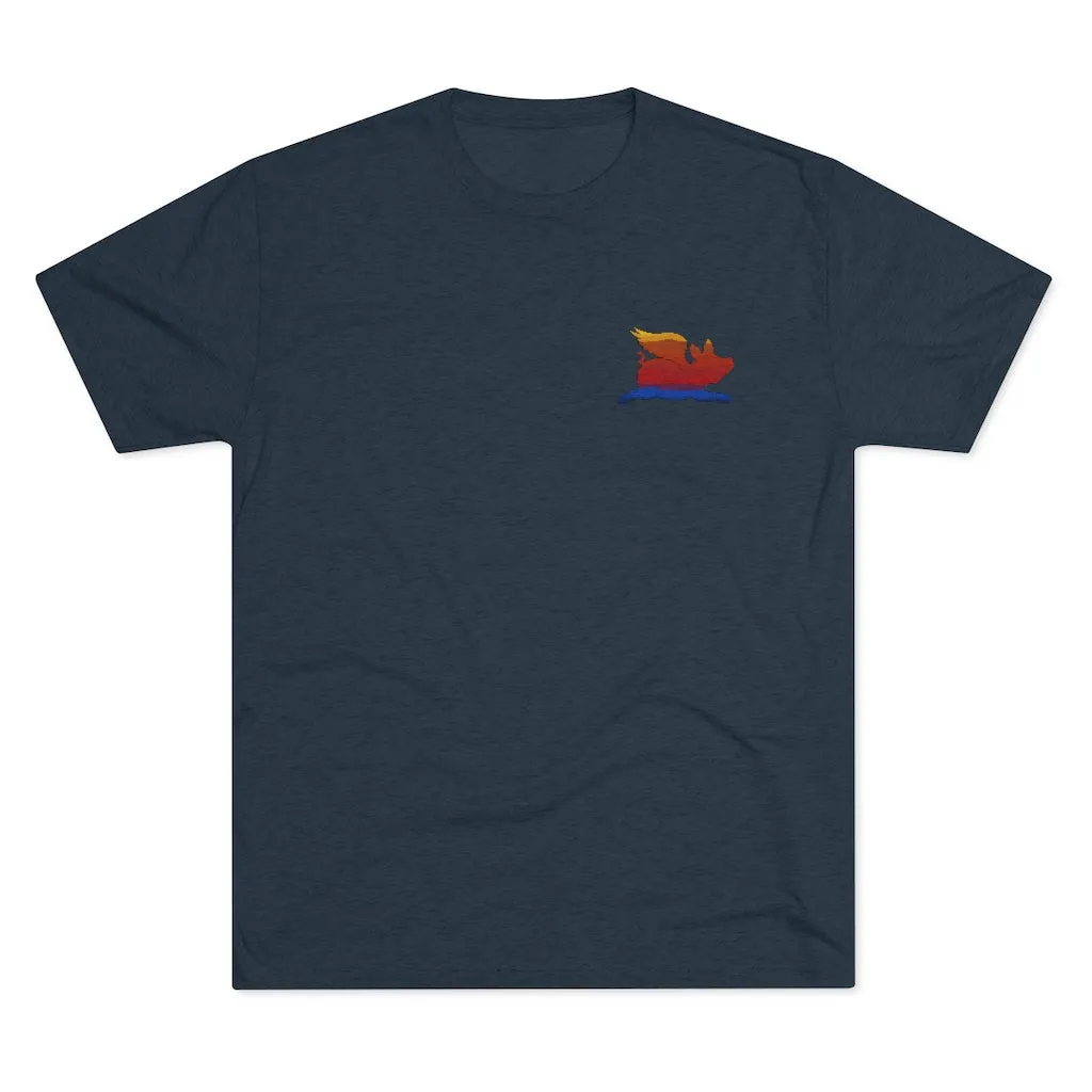 E-2 Sunset Theme - "Fo's Do It From Behind" Men's Tri-Blend Crew Tee