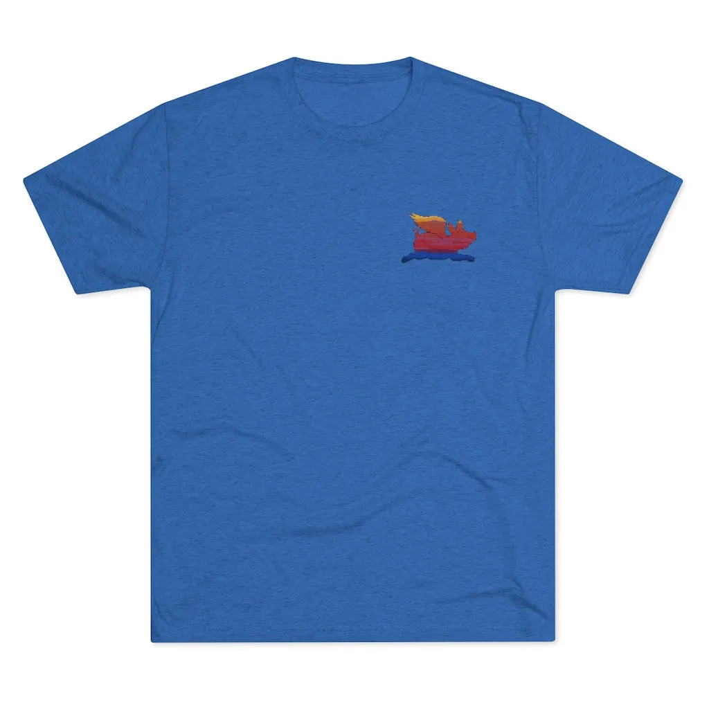 E-2 Sunset Theme - "Fo's Do It From Behind" Men's Tri-Blend Crew Tee
