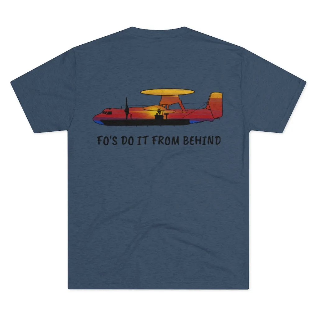 E-2 Sunset Theme - "Fo's Do It From Behind" Men's Tri-Blend Crew Tee