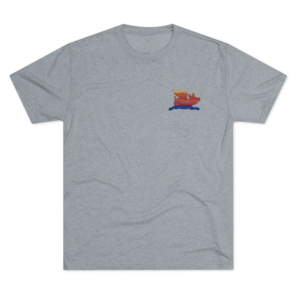 E-2 Sunset Theme - "Fo's Do It From Behind" Men's Tri-Blend Crew Tee