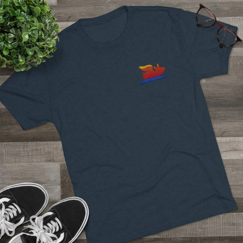 E-2 Sunset Theme - "Fo's Do It From Behind" Men's Tri-Blend Crew Tee