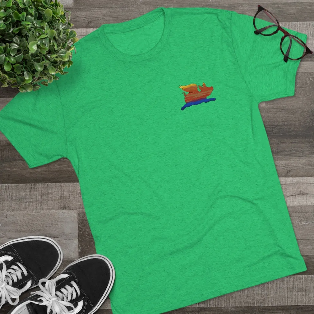 E-2 Sunset Theme - "Fo's Do It From Behind" Men's Tri-Blend Crew Tee