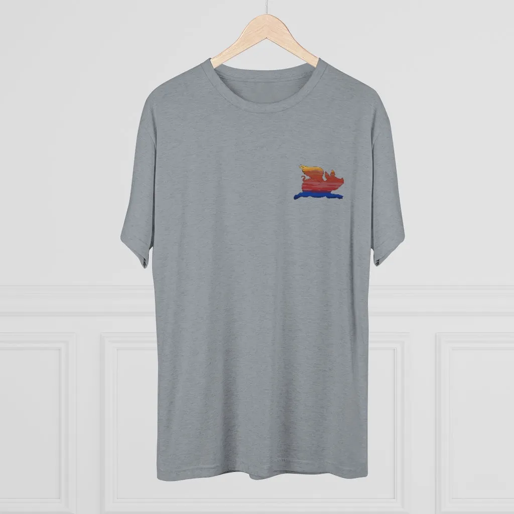 E-2 Sunset Theme - "Fo's Do It From Behind" Men's Tri-Blend Crew Tee