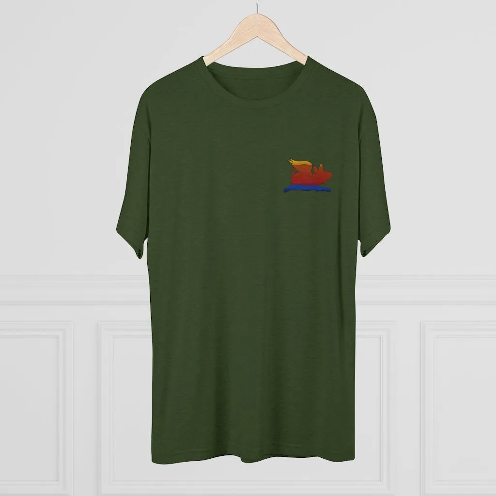 E-2 Sunset Theme - "Fo's Do It From Behind" Men's Tri-Blend Crew Tee