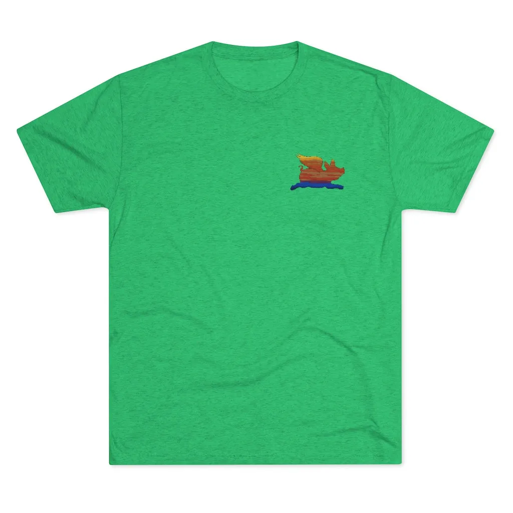 E-2 Sunset Theme - "Fo's Do It From Behind" Men's Tri-Blend Crew Tee