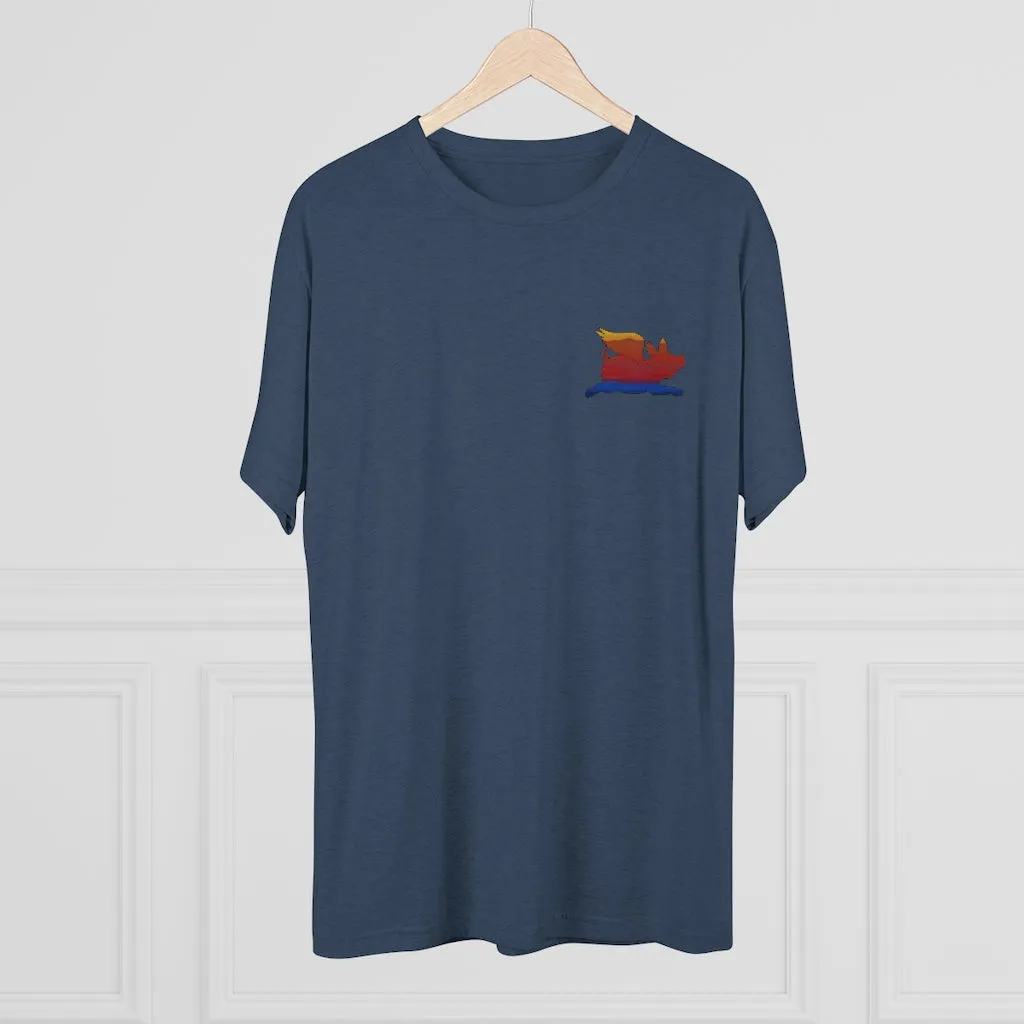 E-2 Sunset Theme - "Fo's Do It From Behind" Men's Tri-Blend Crew Tee
