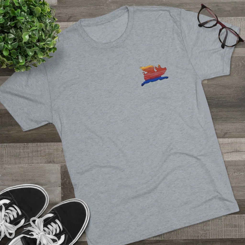 E-2 Sunset Theme - "Fo's Do It From Behind" Men's Tri-Blend Crew Tee