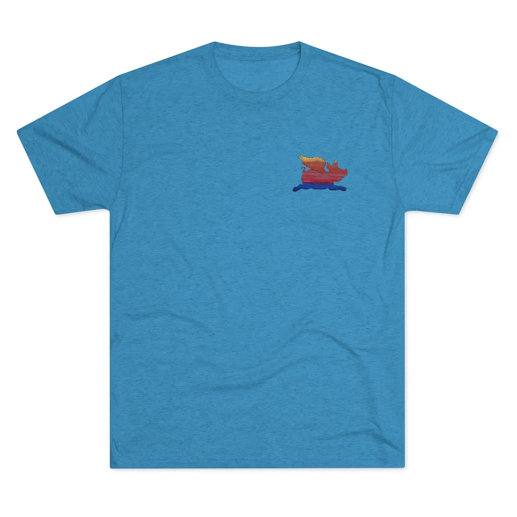 E-2 Sunset Theme - "Fo's Do It From Behind" Men's Tri-Blend Crew Tee