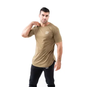 Estremo Fitness Flex-Knit Crew Neck Tees - Olive
