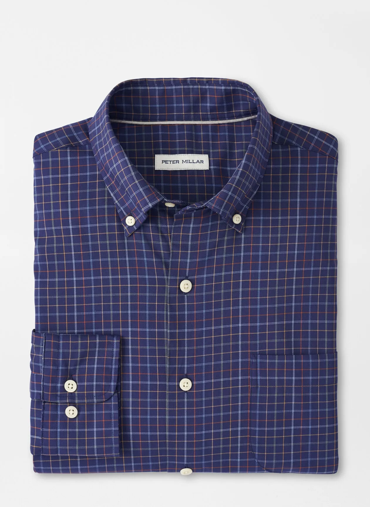Fenton Cotton-Stretch Sport Shirt (Navy)