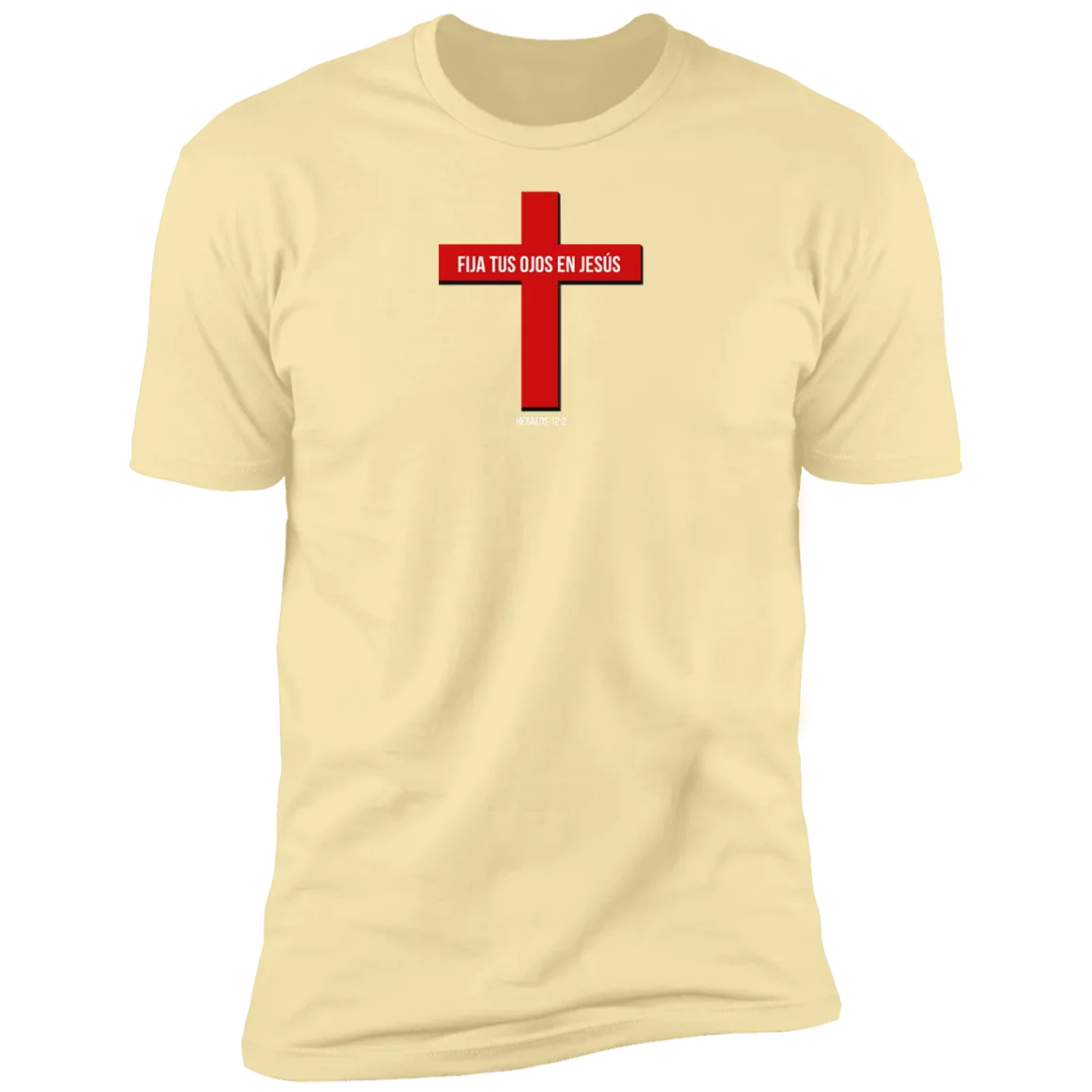 Fija Tus Ojos En Jesús Men’s Premium Short Sleeve Tee Shirt