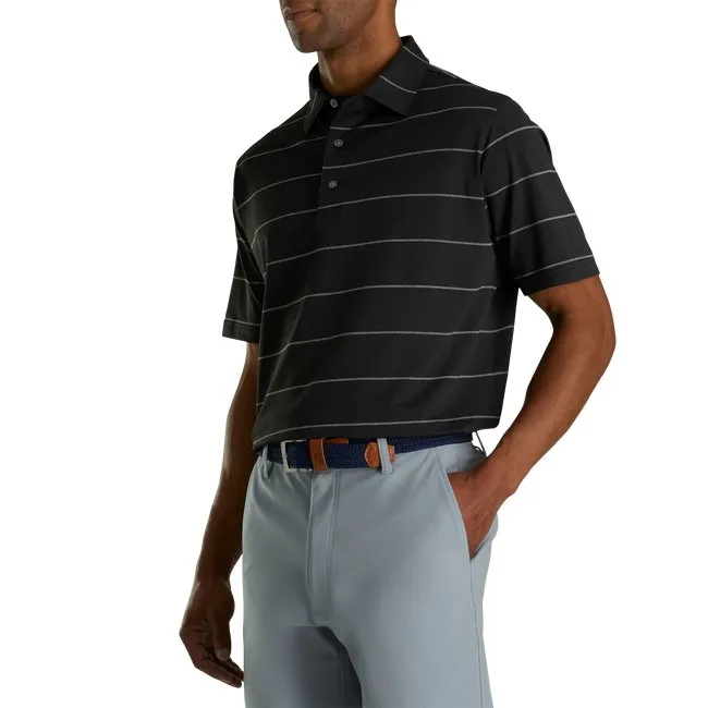 FootJoy Men's Stretch Pique Chalkstripe Self Collar