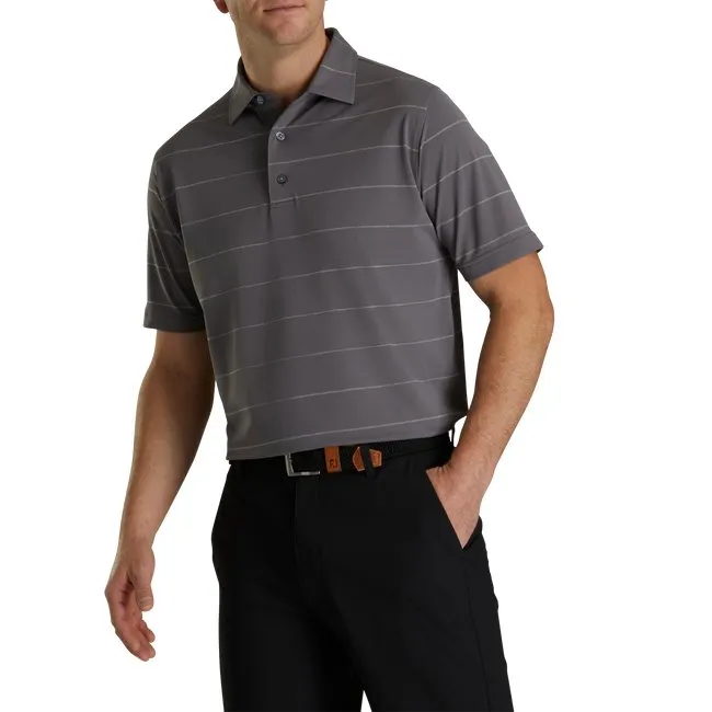 FootJoy Men's Stretch Pique Chalkstripe Self Collar