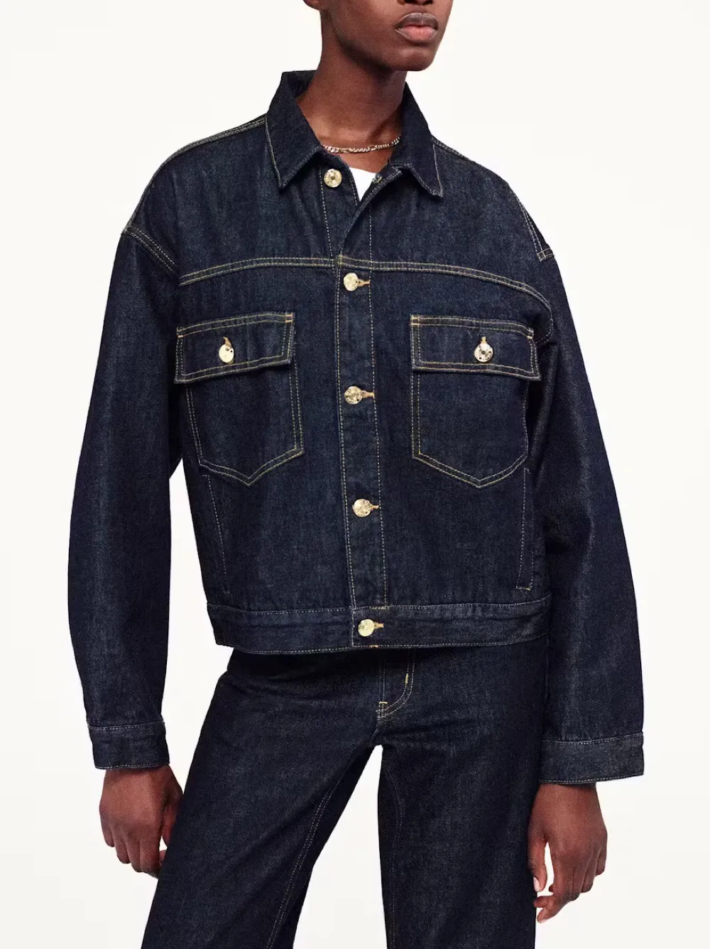 Frame The Boxy Jacket in Rinse