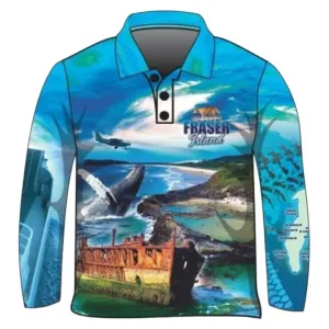 Fraser Island | Complete Fraser Island (K'gari) Blue Fishing Shirt ★Pre-Order★