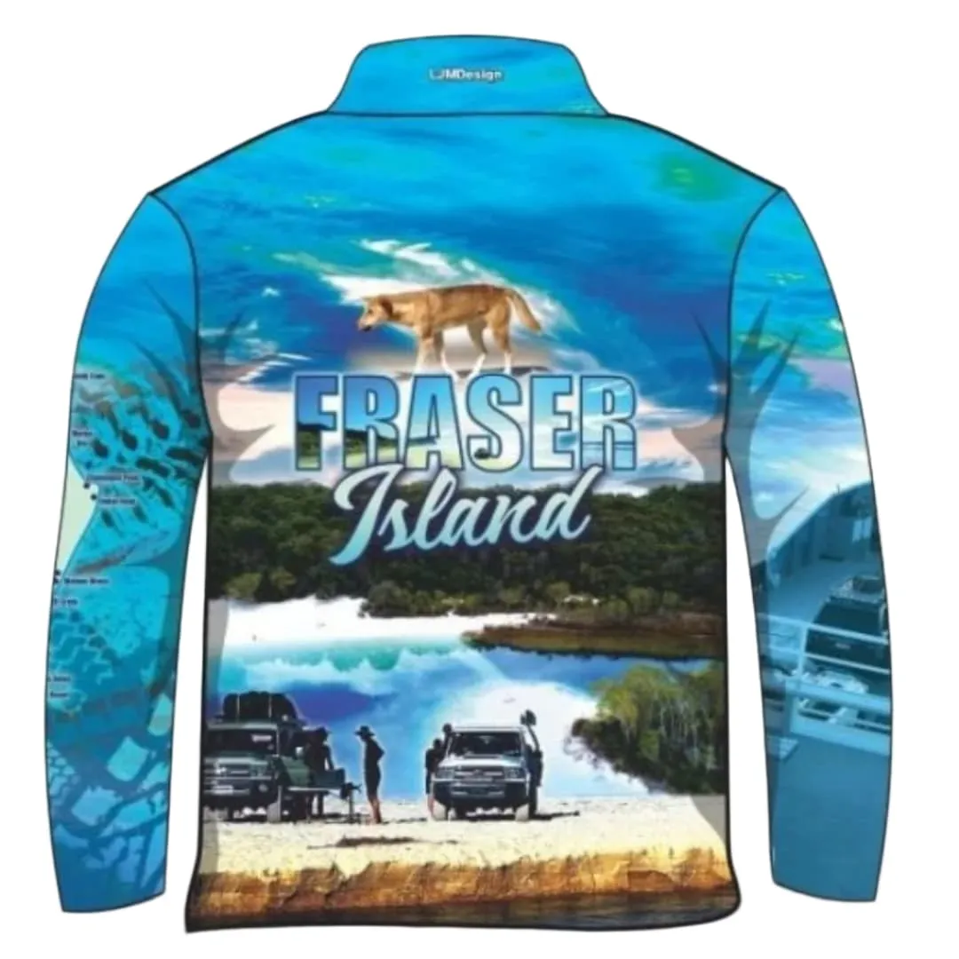 Fraser Island | Complete Fraser Island (K'gari) Blue Fishing Shirt ★Pre-Order★