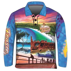 Fraser Island | Fraser Island (K'gari) Adventure Purple Fishing Shirt (2025) ★Pre-Order★