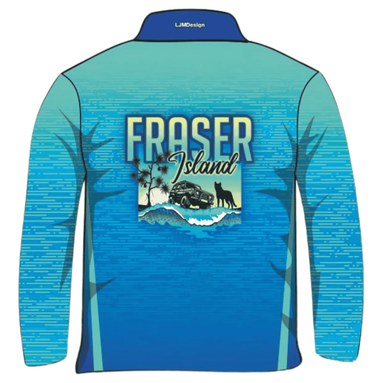 Fraser Island | Fraser Island (K'gari) Beach Wave Blue Fishing Shirt ★Pre-Order★