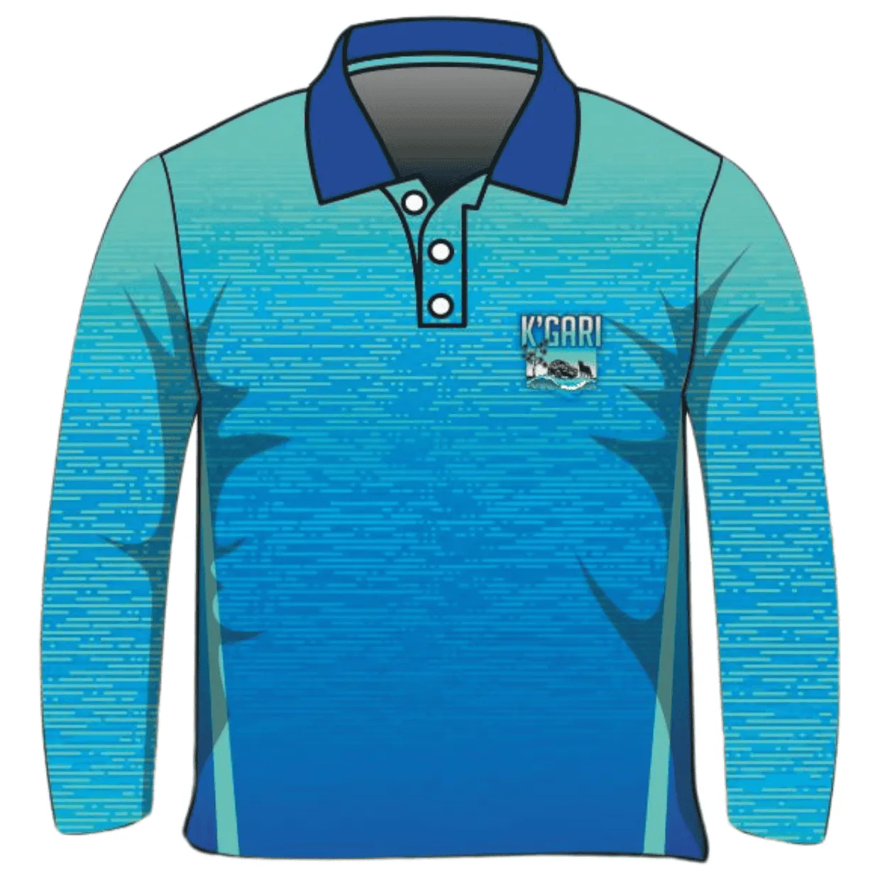 Fraser Island | K'gari Beach Wave Blue Fishing Shirt ★Pre-Order★