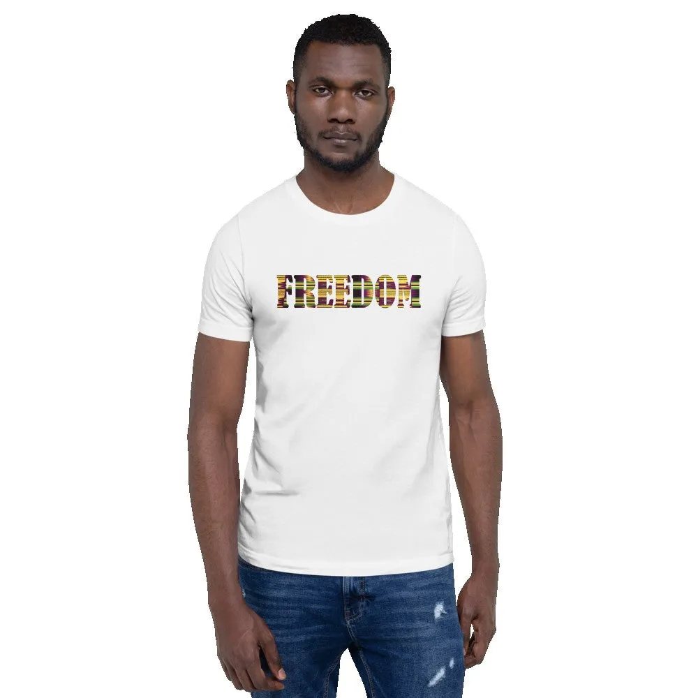 Freedom African Print Color Short-Sleeve Unisex T-Shirt
