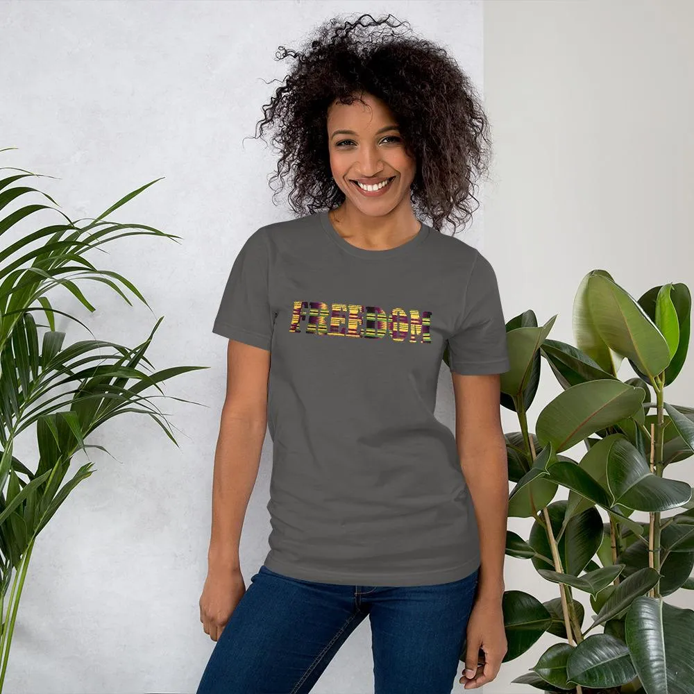 Freedom African Print Color Short-Sleeve Unisex T-Shirt