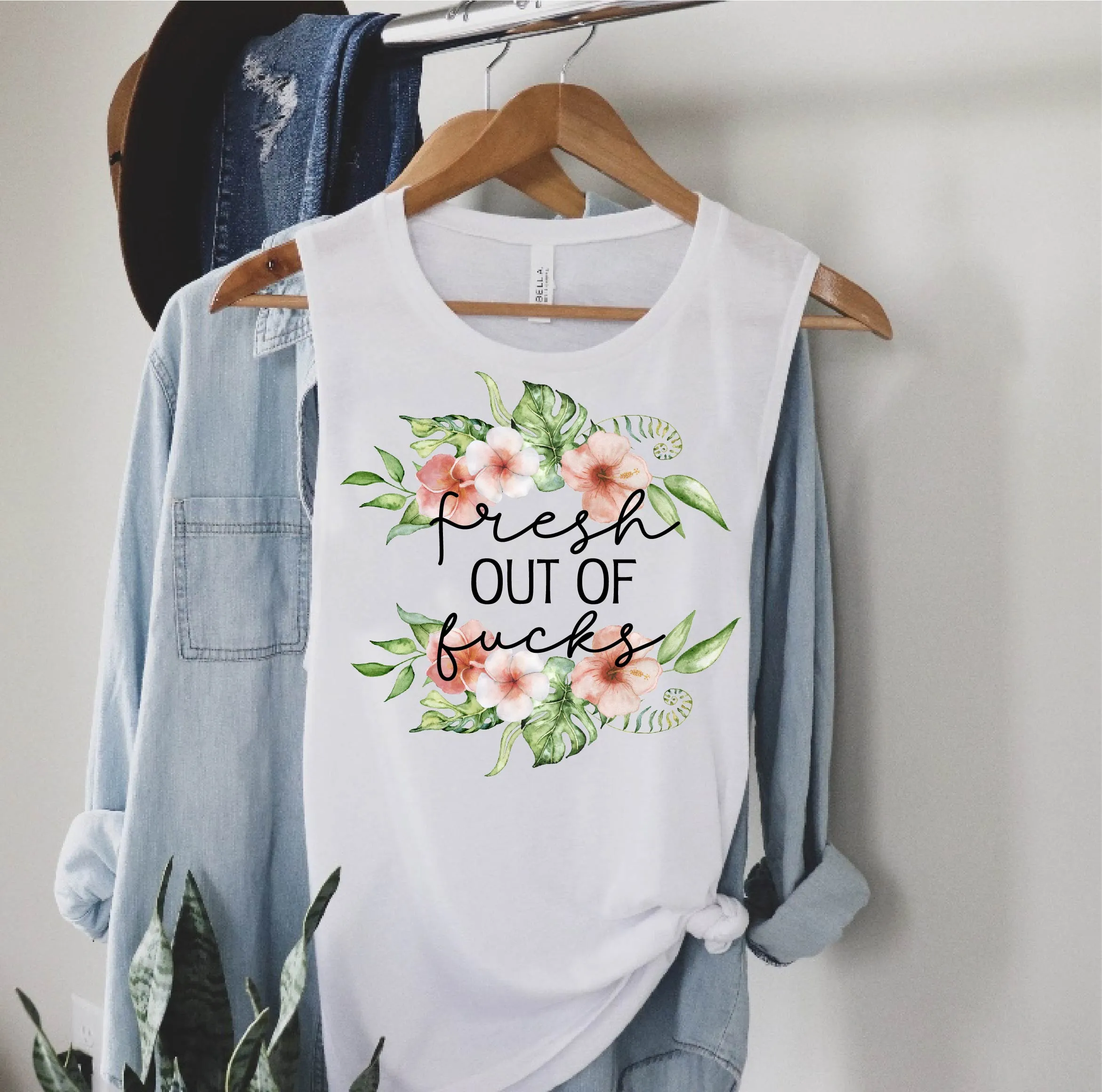 Fresh Out Of Fucks Tank | Womens Yoga Tank