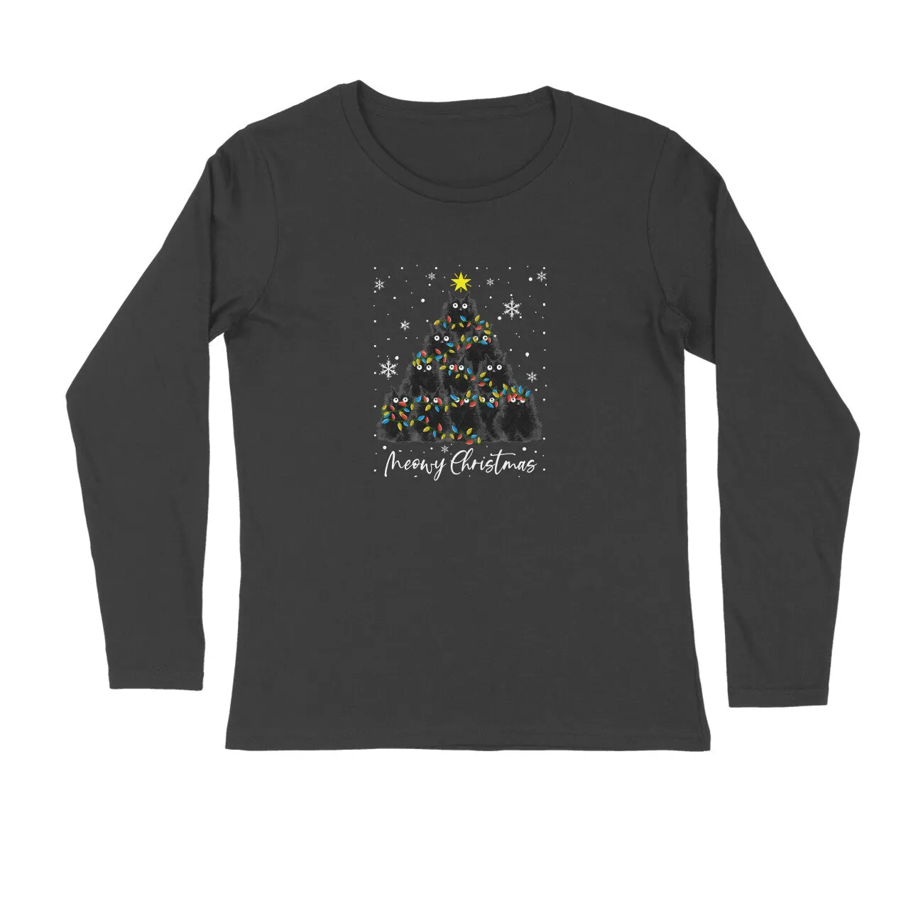 Full Sleeves Round Neck (Men) - Meowy Christmas (5 Colours)